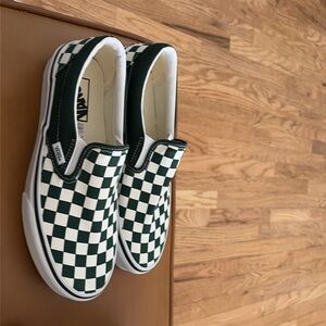 Vans Classic Slip-on 8.5 Women’s / 7 Men’s Green and White Check